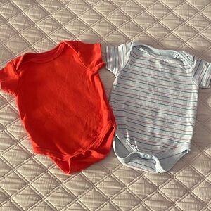 Cozy Red and Striped Baby Bodysuits